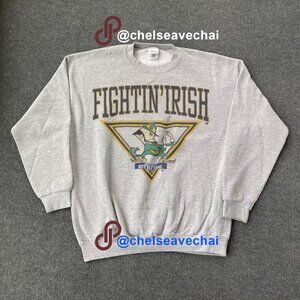 Vintage 90s University Of Notre Dame Sweatshirt, University Of Notre Dame Shirt